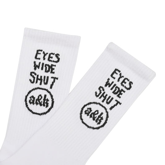 Socks "Eyes Wide Shut White"